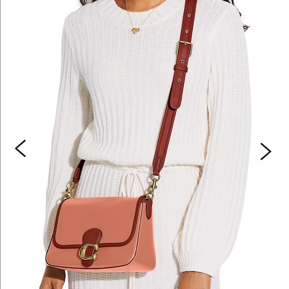 Coach tabby shoulder bag in colorblock light coral - Picture 8 of 16